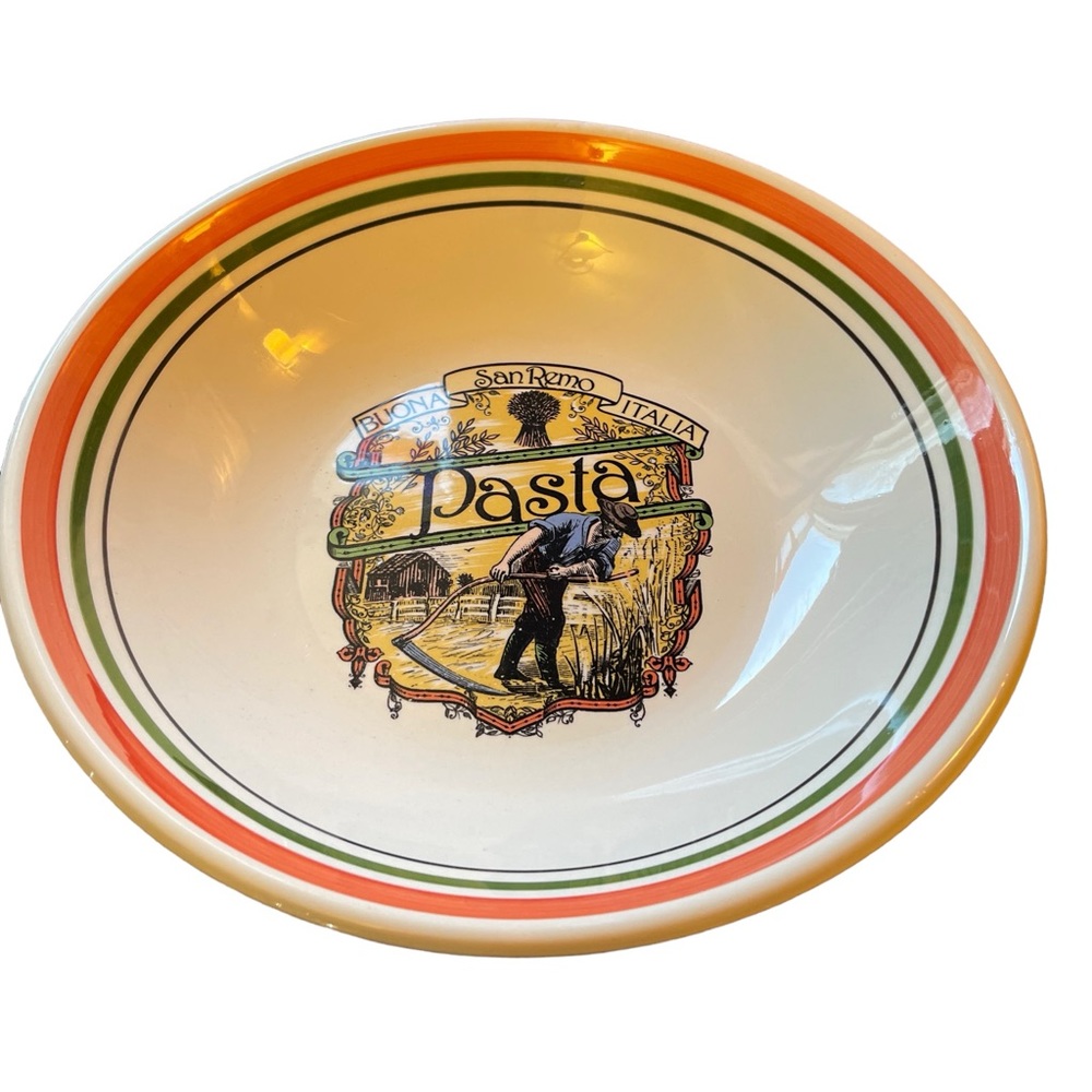 Vintage HIMARK Serving Pasta Bowl San Remo Buona Italia Made in Italy Large 12”